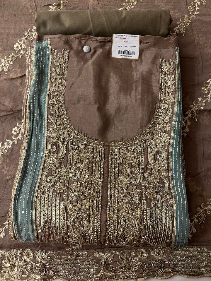 DESIGNER UNSTITCHED DRESS MATERIAL - BTMF10