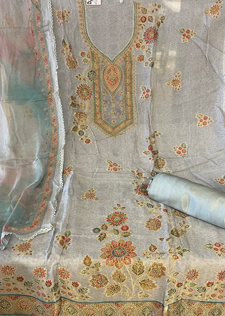 DESIGNER UNSTITCHED DRESS MATERIAL - BTMF37
