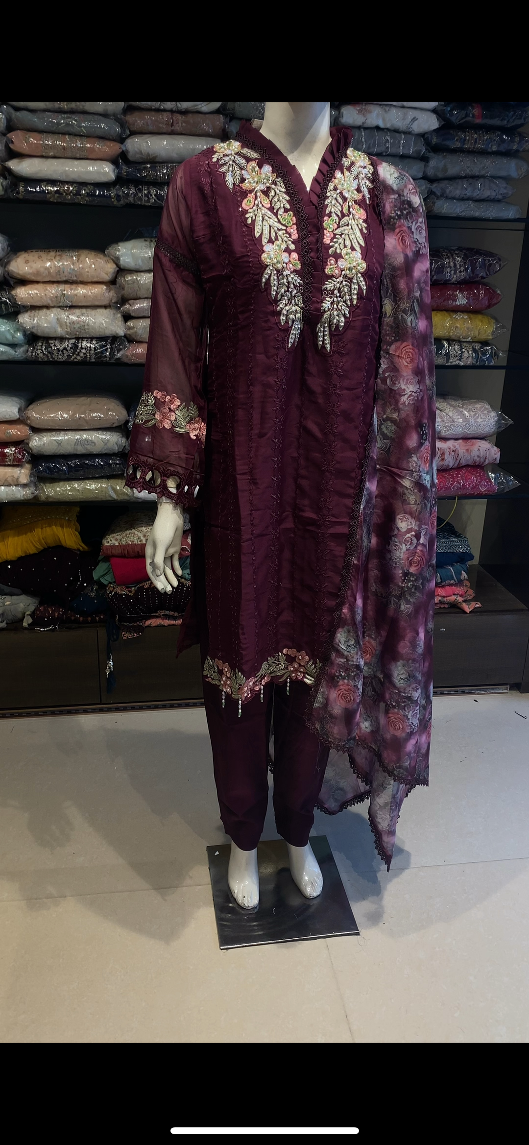 PURE ORGANZA KARACHI SUITS - KMSQ04