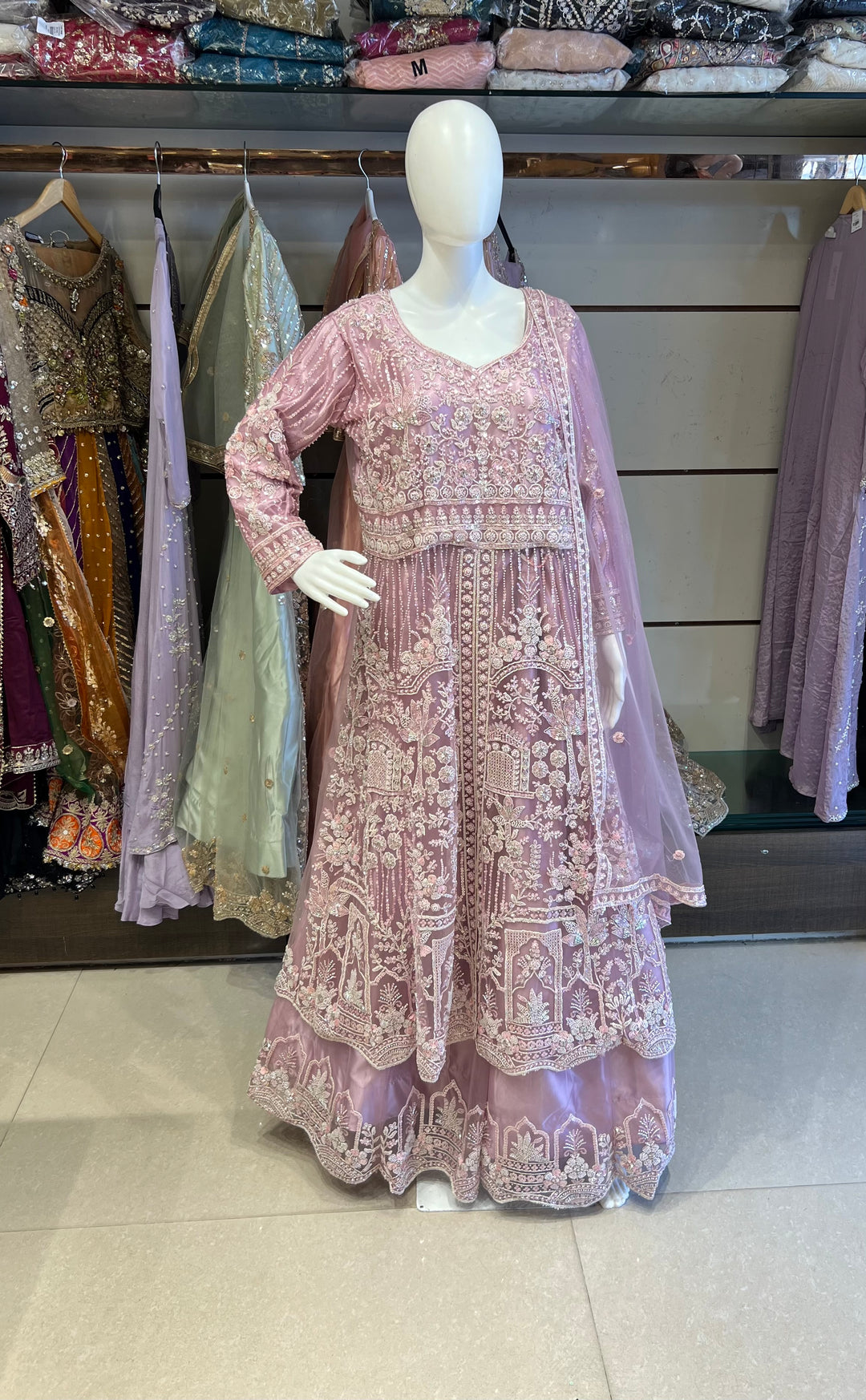 AREESHA DESIGNER LEHENGA (BEADS WORK) - MZ03