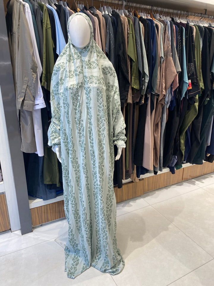 AYESHA PRAYER DRESS SOFT REYON PRINT EHRAAM NEW COLOURS (FULL LENGTH)PD01