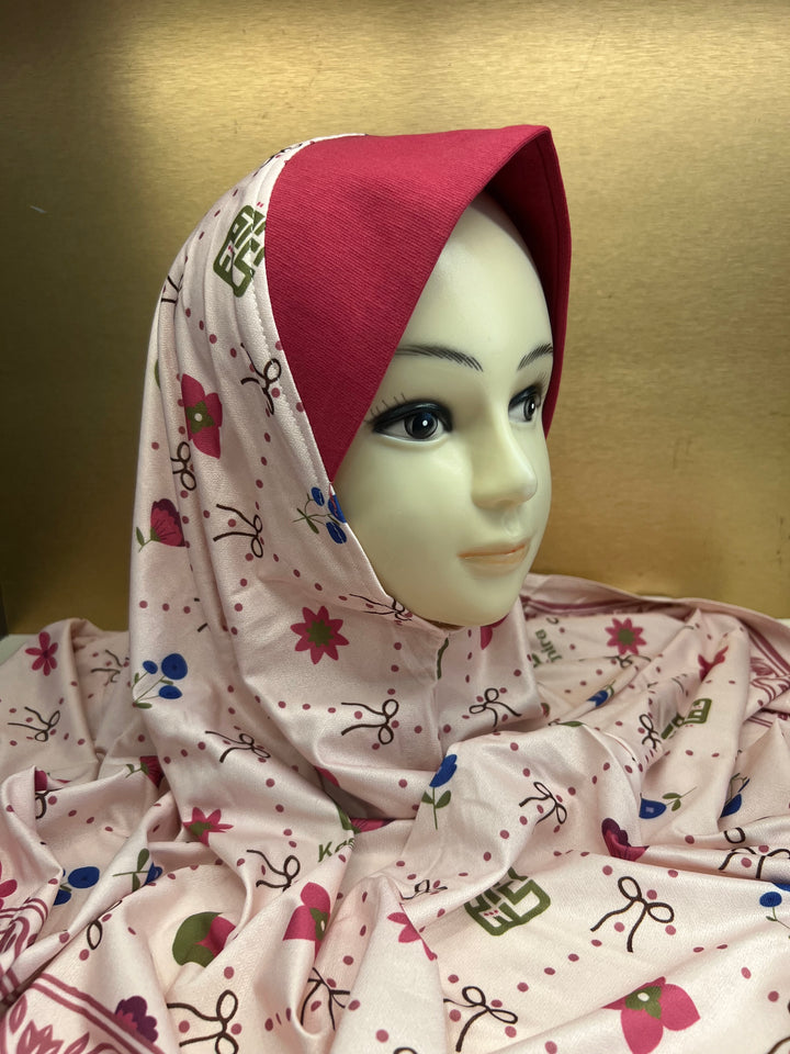 MALAYSIAN HIJAB Ready to Wear Super Hit PRINTED LYCRA Soft Fabric Pin-less plain Hijabs- BJ010