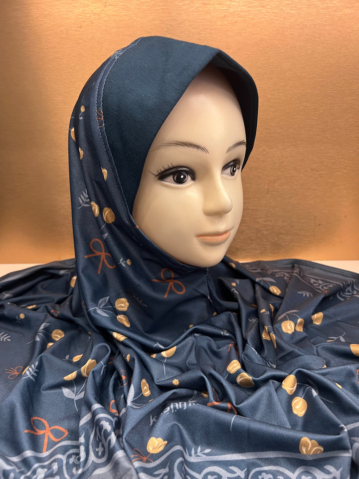 MALAYSIAN HIJAB Ready to Wear Super Hit PRINTED LYCRA Soft Fabric Pin-less plain Hijabs- BJ010