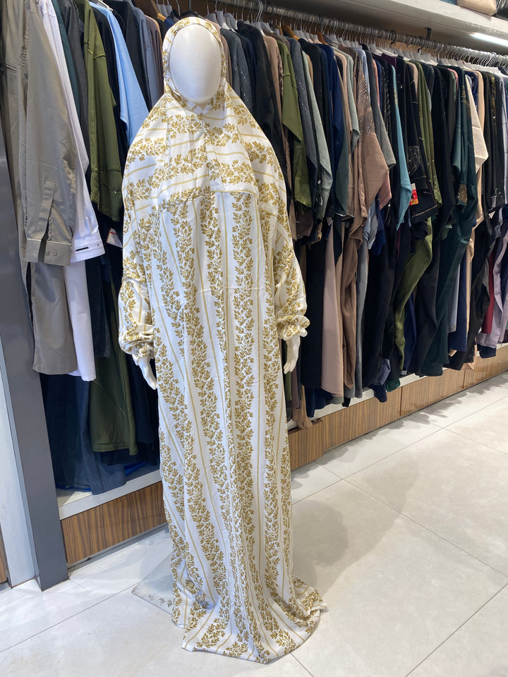 AYESHA PRAYER DRESS SOFT REYON PRINT EHRAAM NEW COLOURS (FULL LENGTH)PD01