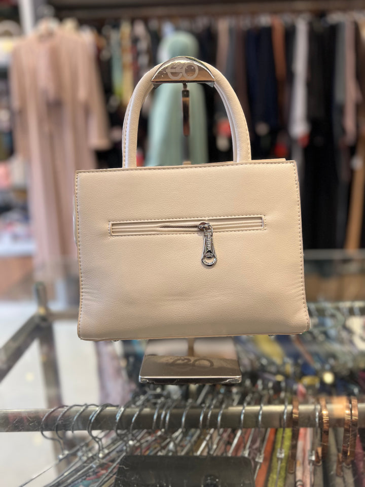 FANCY HAND BAG - BH06/BEIGE & OFF WHITE/