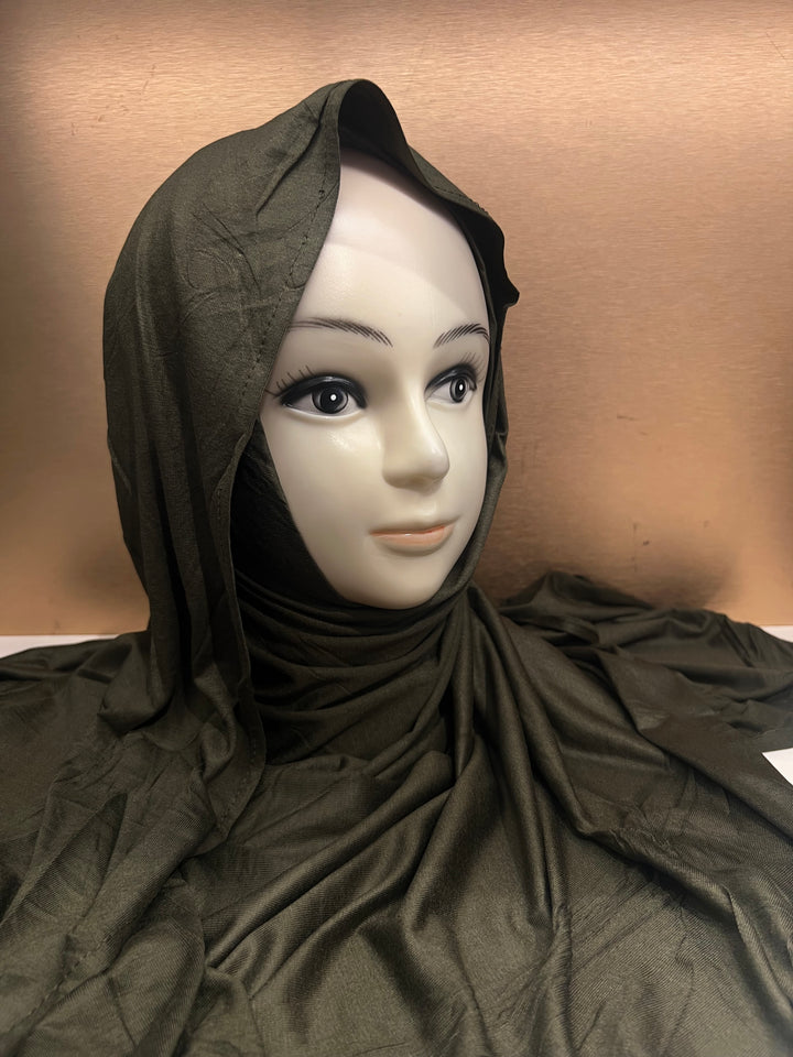 Ready to Wear Super Hit Bamboo Jersey Soft Fabric Pin-less plain Hijabs- BTZ18 (new colours)