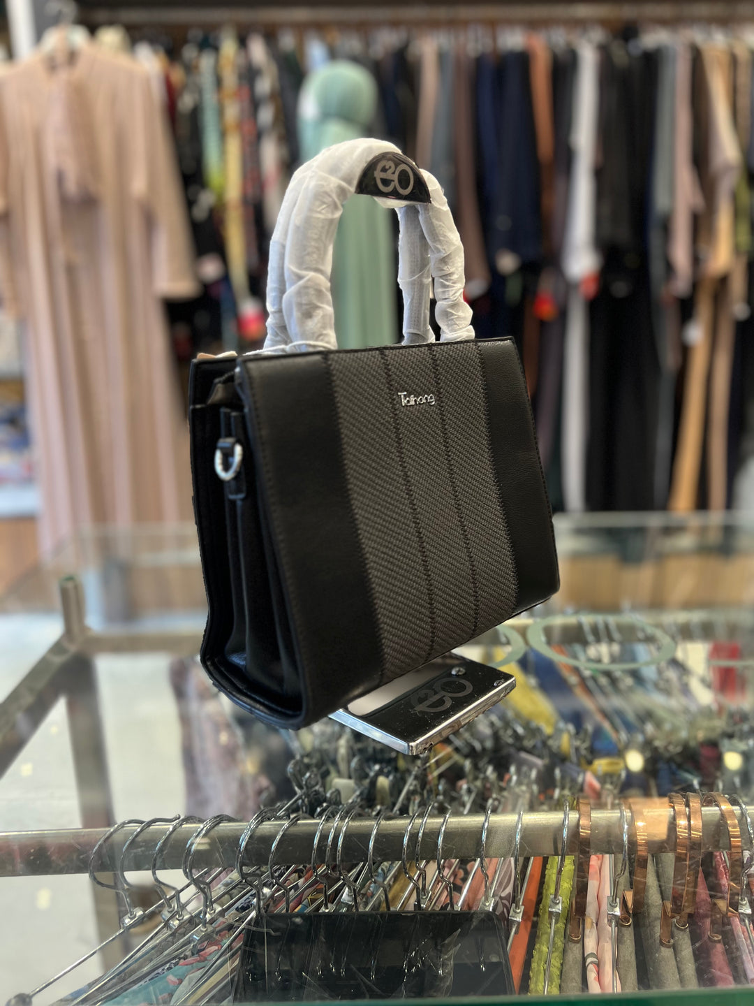 FANCY HAND BAG - BH08/BLACK/