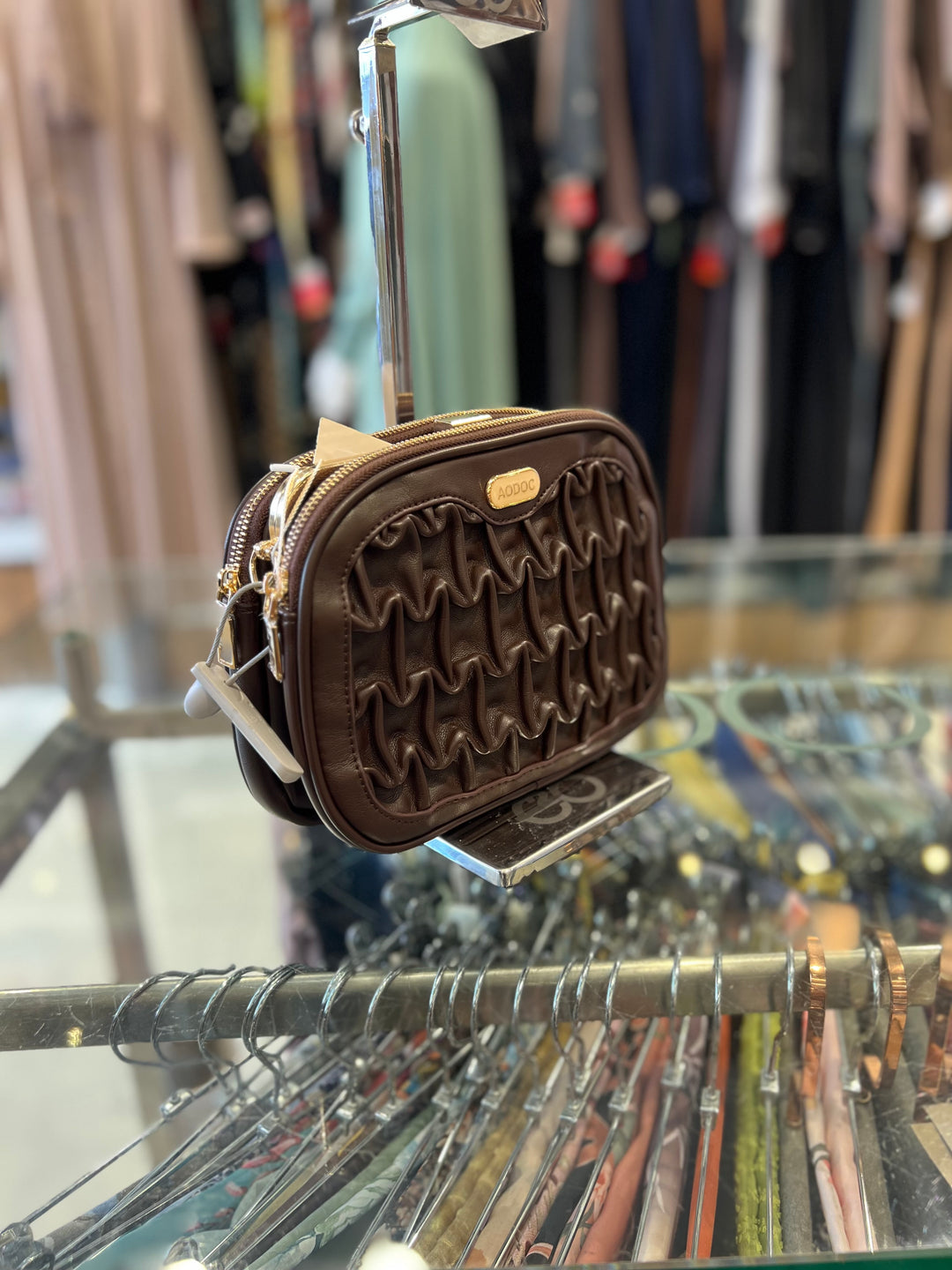 FANCY HAND BAG - BH16/BROWN/