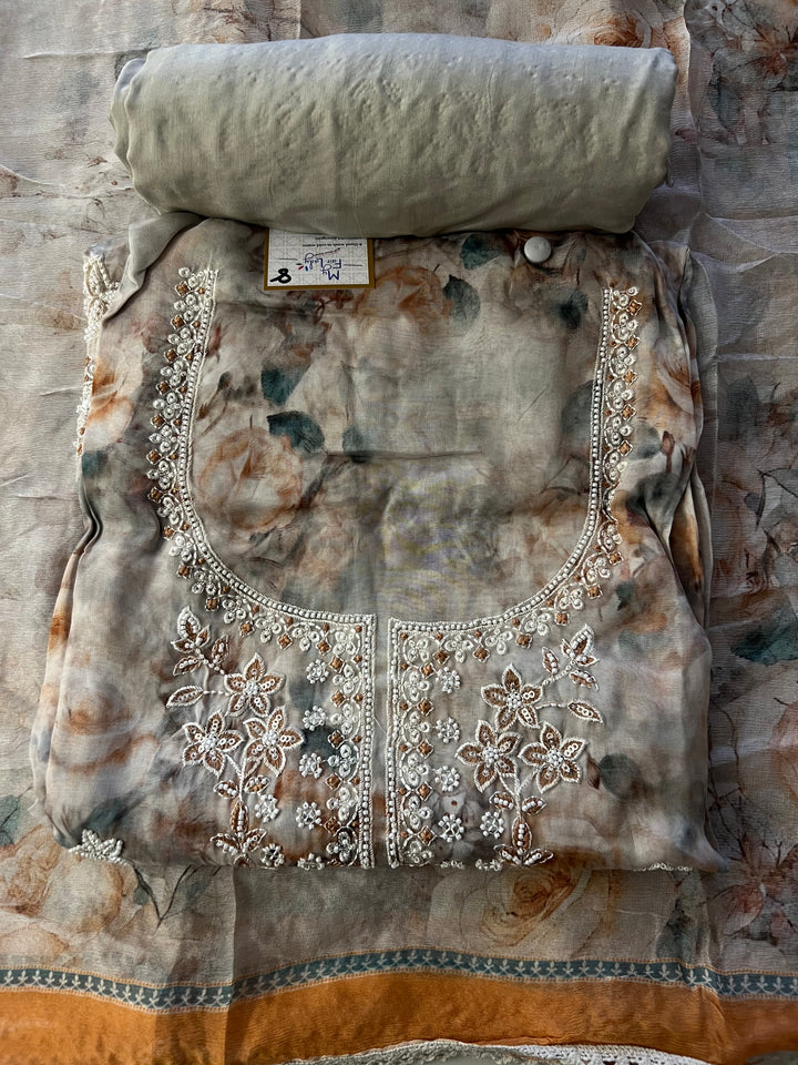 DESIGNER UNSTITCHED DRESS MATERIAL - BTMF08