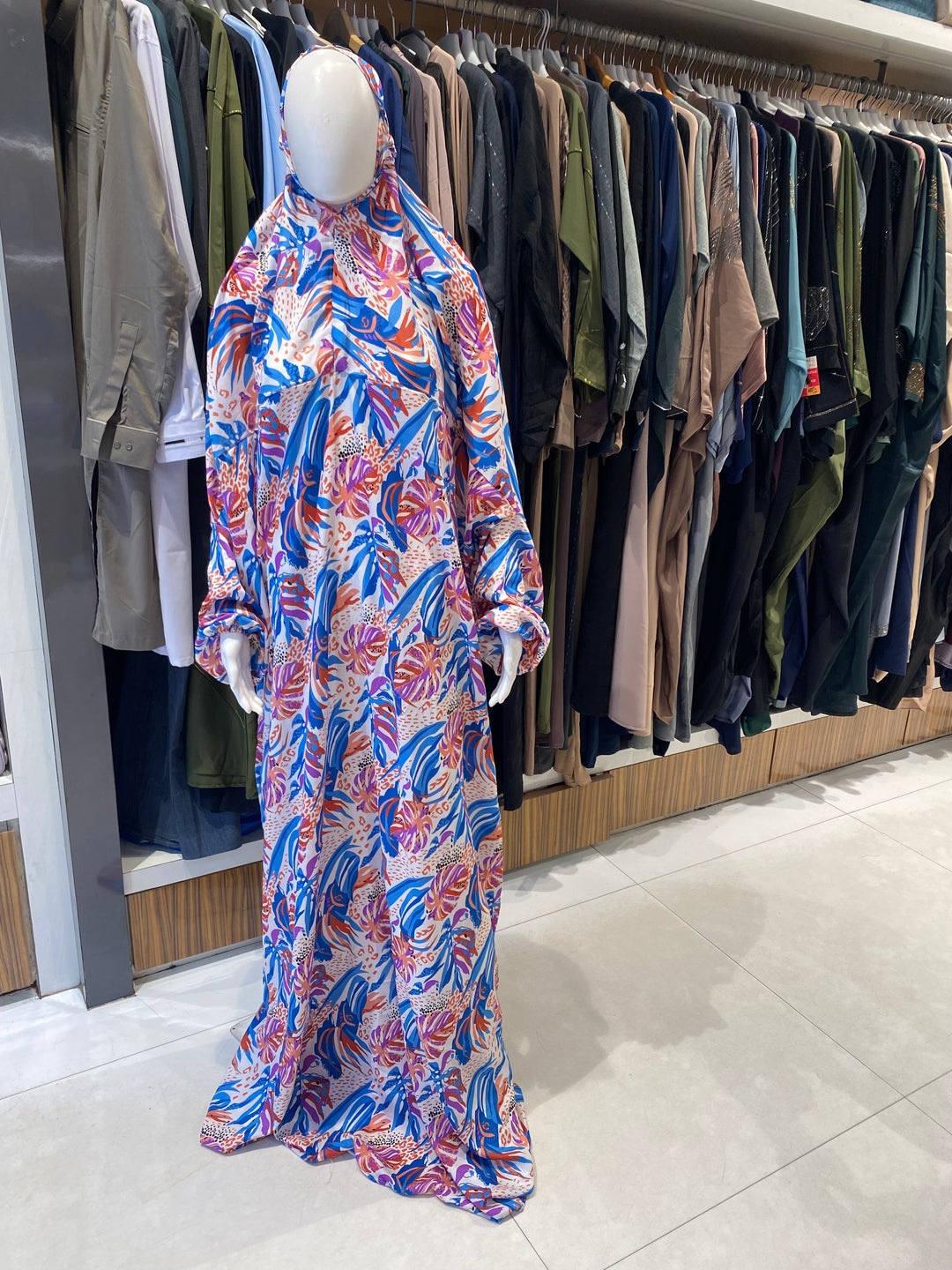 AYESHA PRAYER DRESS SOFT REYON PRINT EHRAAM NEW COLOURS (FULL LENGTH)PD01