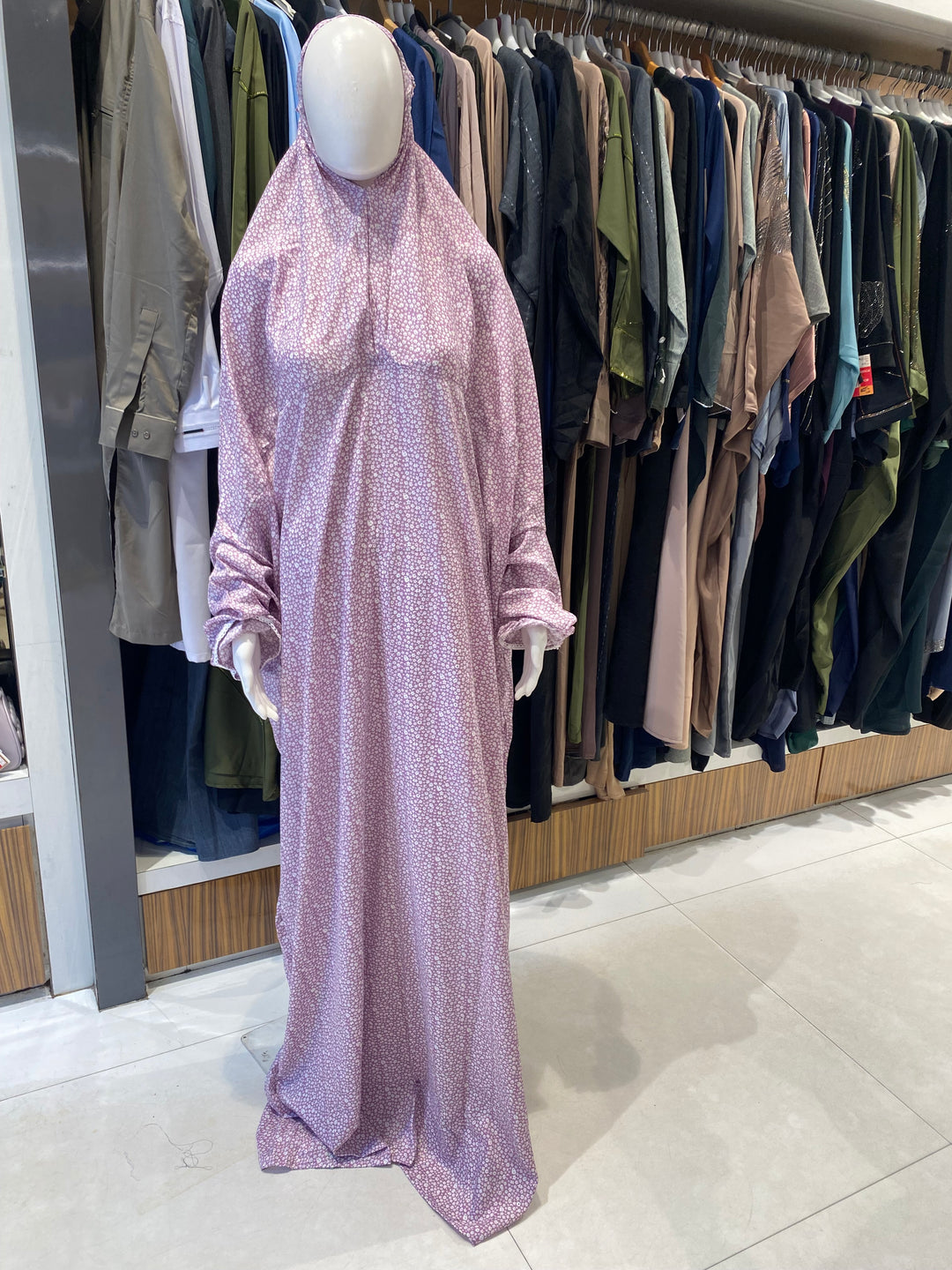 AYESHA PRAYER DRESS SOFT REYON PRINT EHRAAM NEW COLOURS (FULL LENGTH)PD01