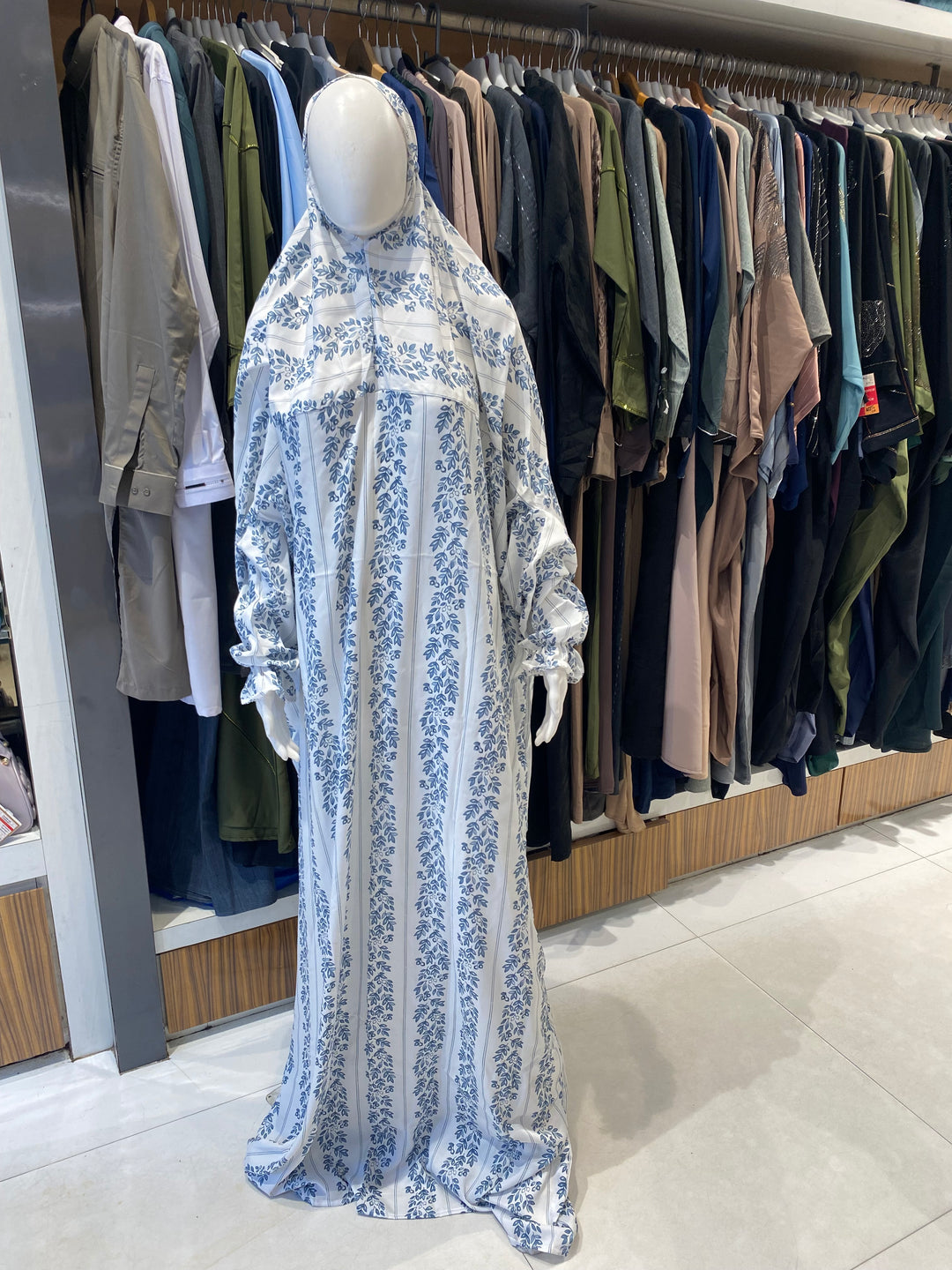 AYESHA PRAYER DRESS SOFT REYON PRINT EHRAAM NEW COLOURS (FULL LENGTH)PD01