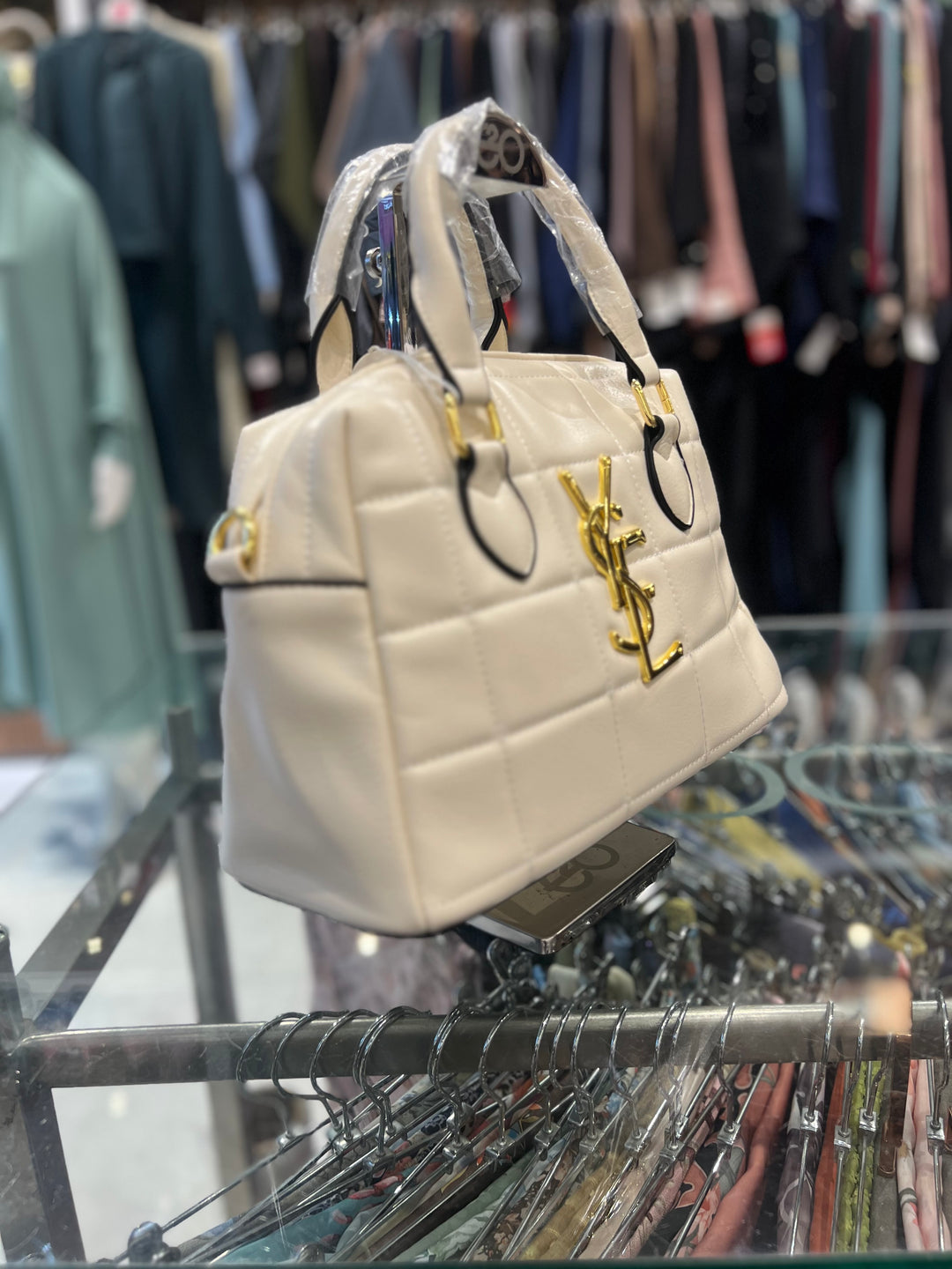 YSL HAND BAG - BH19/Off White/