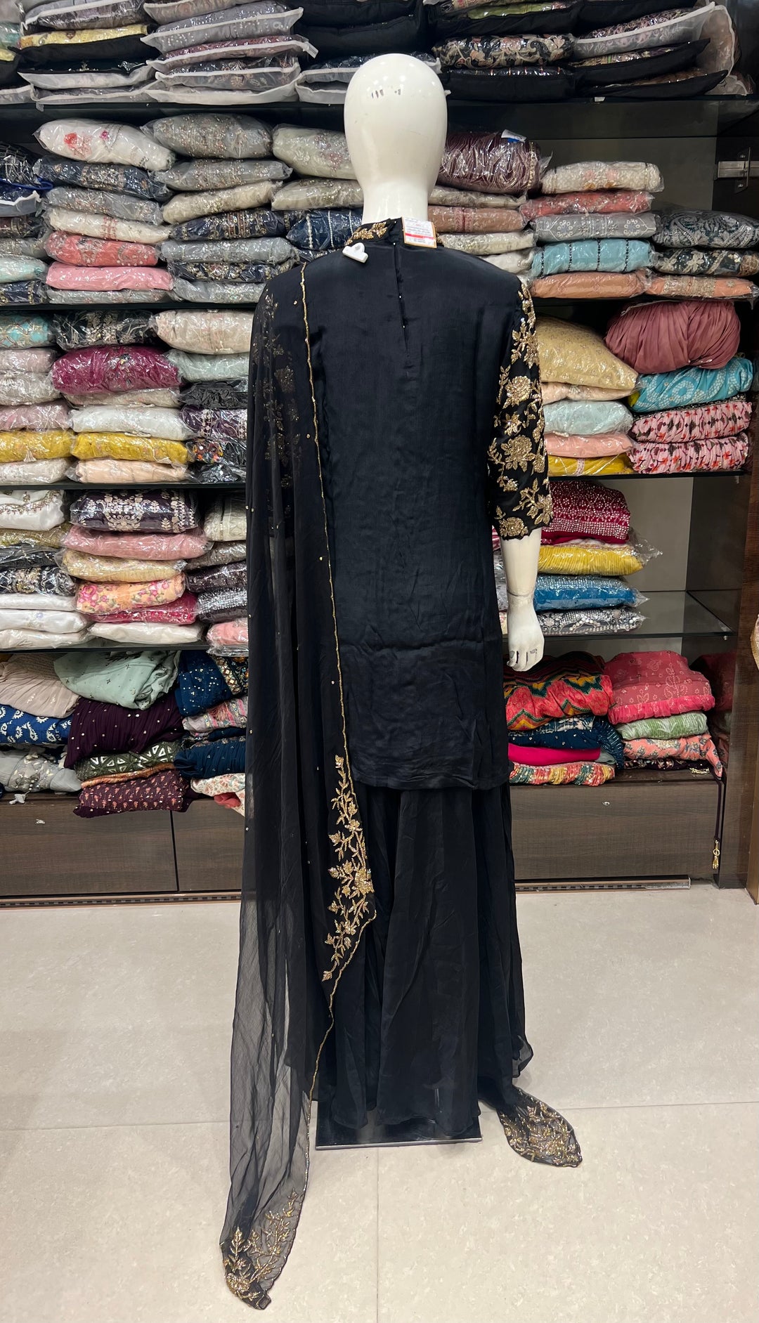 PAKISTANI BRIDAL ZARDOZI CHINNON SILK DRESS-HS01