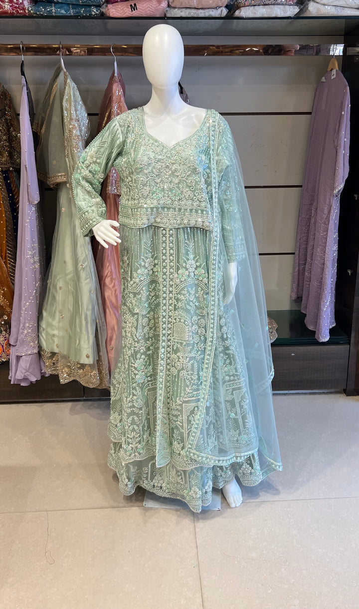 AREESHA DESIGNER LEHENGA (BEADS WORK) - MZ03
