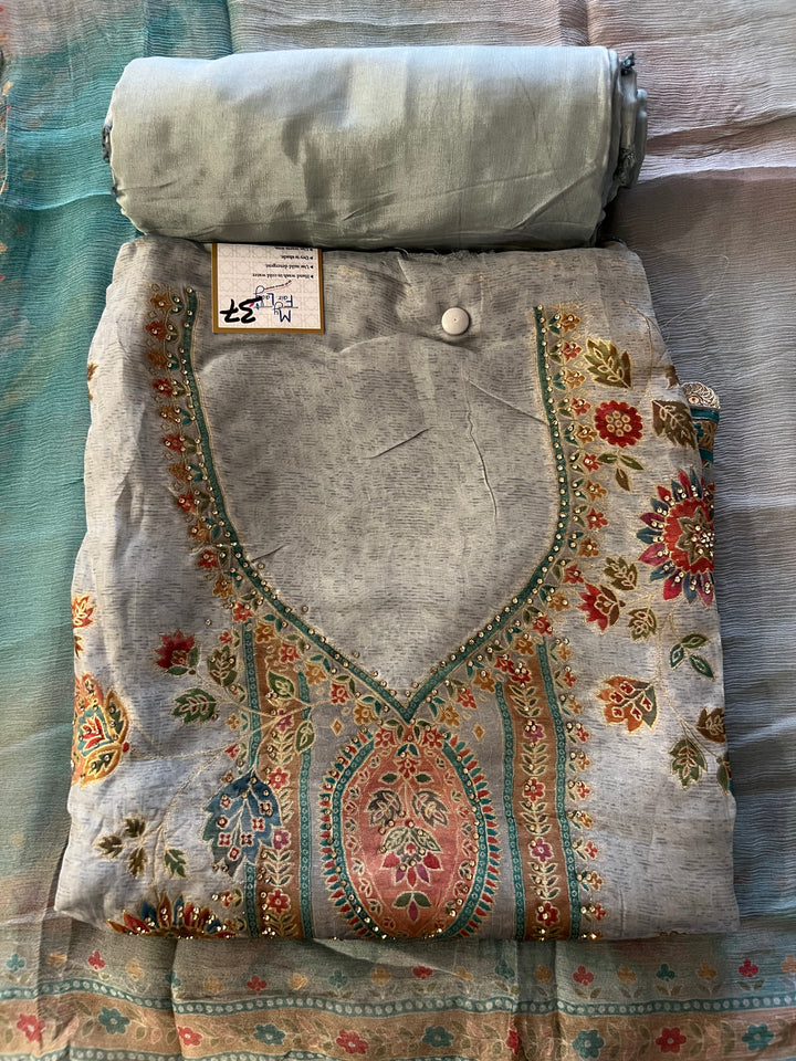 DESIGNER UNSTITCHED DRESS MATERIAL - BTMF37