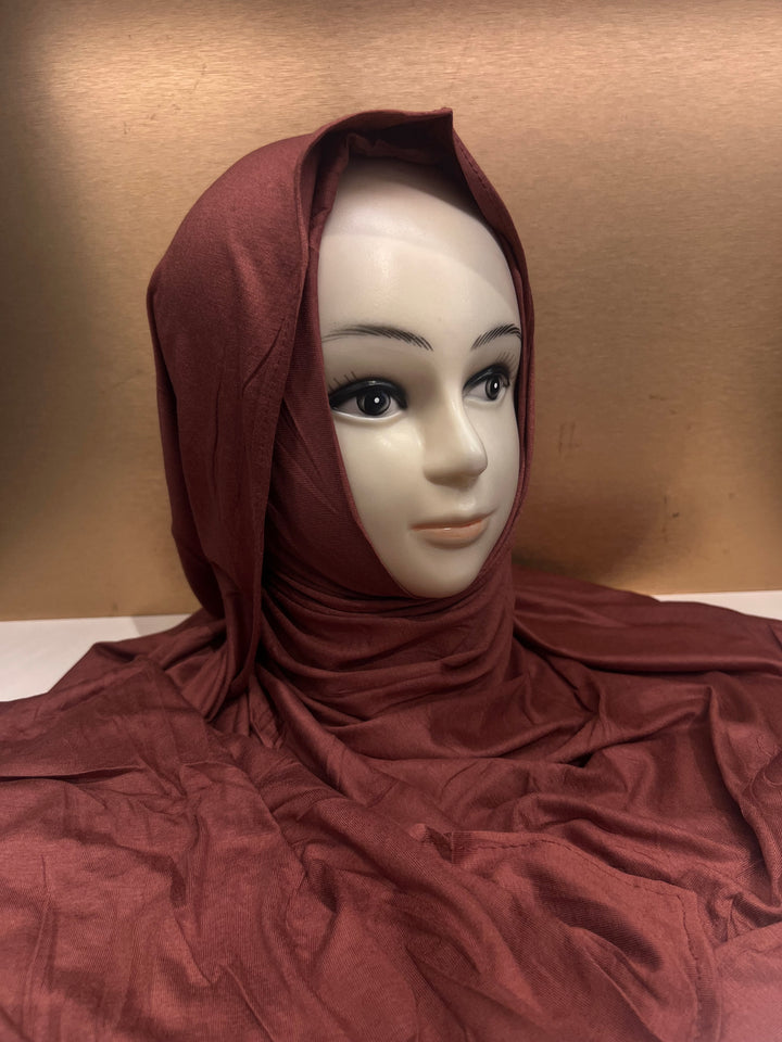 Ready to Wear Super Hit Bamboo Jersey Soft Fabric Pin-less plain Hijabs- BTZ18 (new colours)