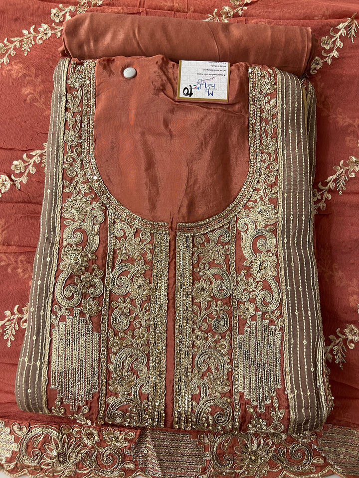 DESIGNER UNSTITCHED DRESS MATERIAL - BTMF10