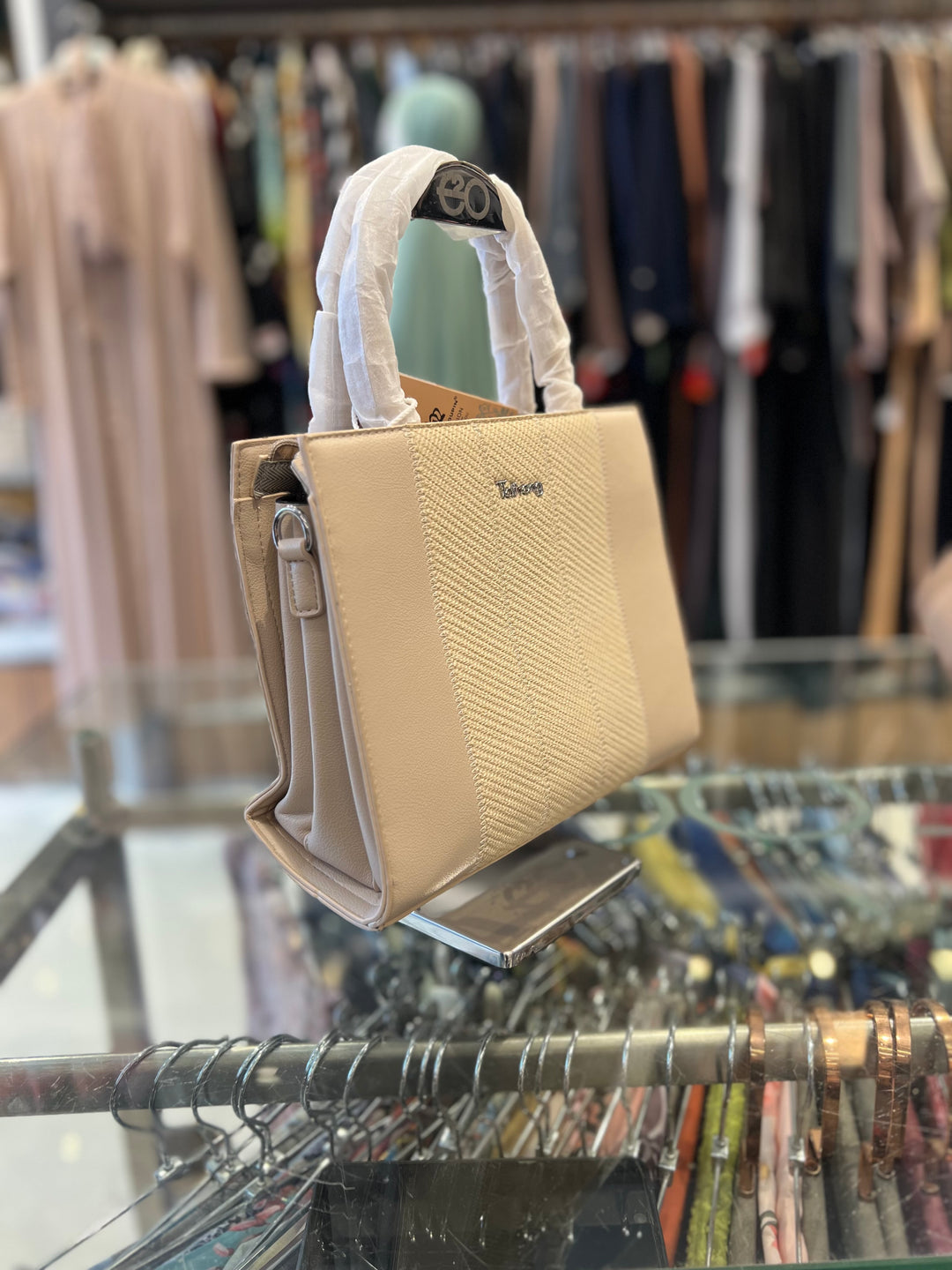 FANCY HAND BAG - BH08/WHITE/