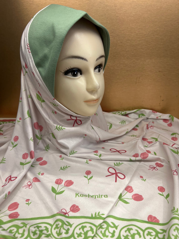 MALAYSIAN HIJAB Ready to Wear Super Hit PRINTED LYCRA Soft Fabric Pin-less plain Hijabs- BJ010