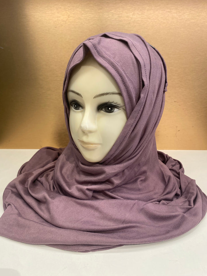 Ready to Wear Super Hit Bamboo Jersey Soft Fabric Pin-less plain Hijabs- BTZ18