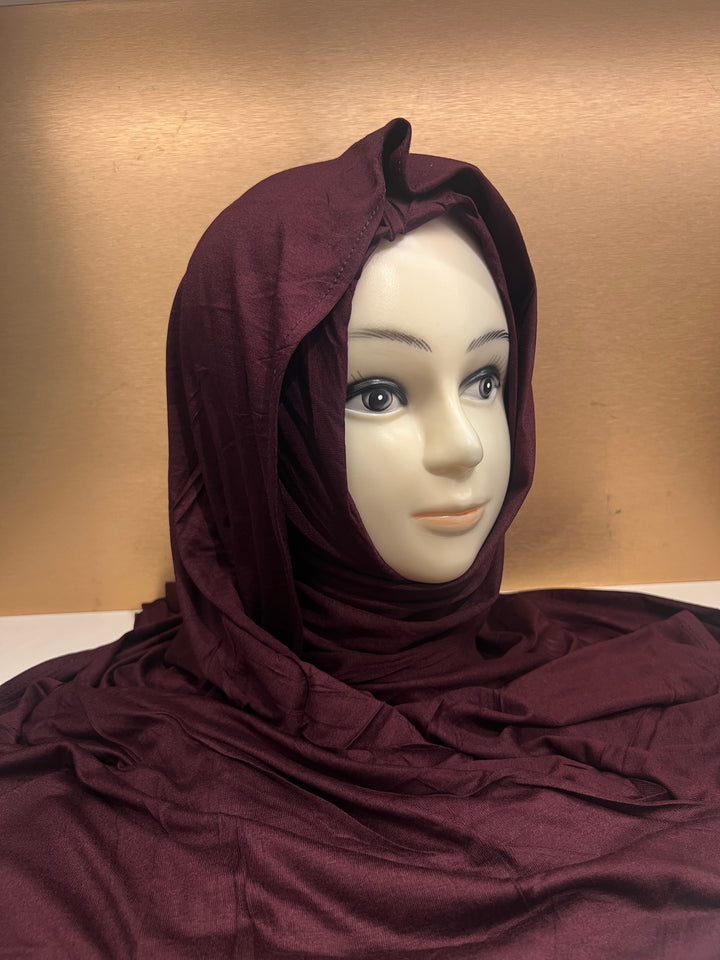 Ready to Wear Super Hit Bamboo Jersey Soft Fabric Pin-less plain Hijabs- BTZ18 (new colours)
