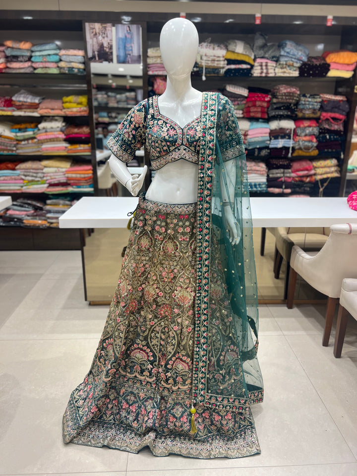 lehenga - green-ha136