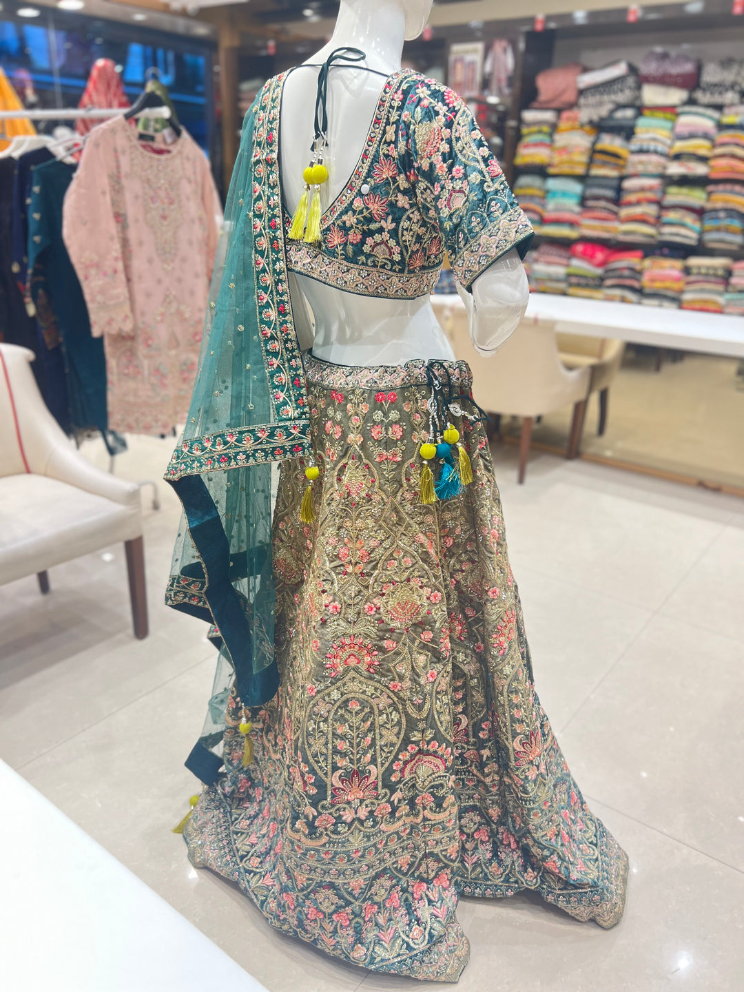 lehenga - green-ha136