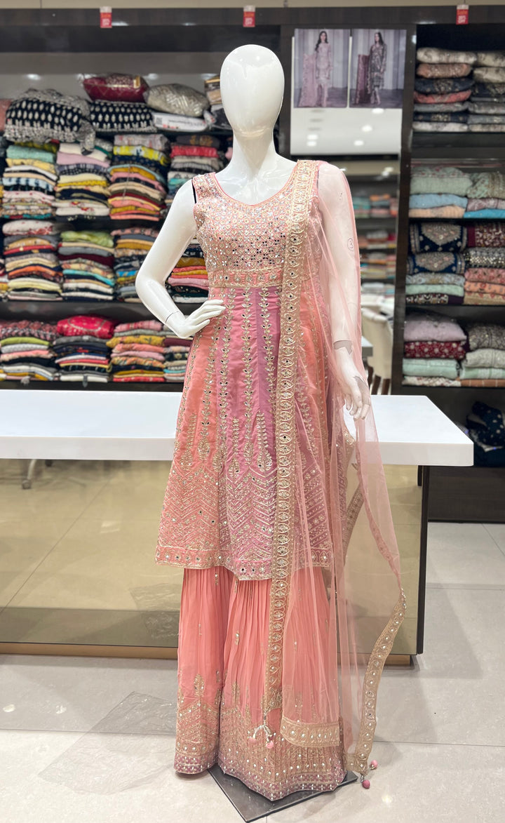 PINK PLAZZO WEDDING WEAR