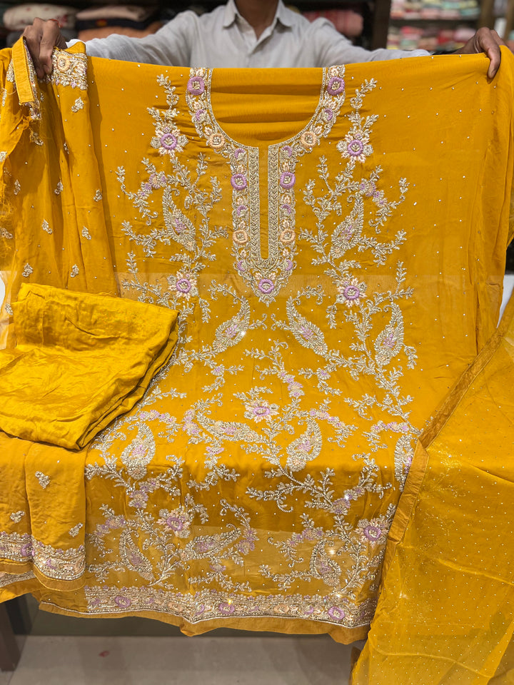 yellow wedding wear - ha85