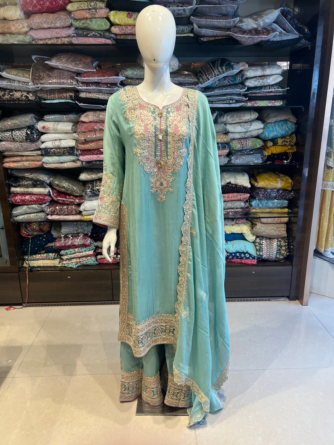 ZARDOZI PASTEL DESIGNER SUIT IKZ05/