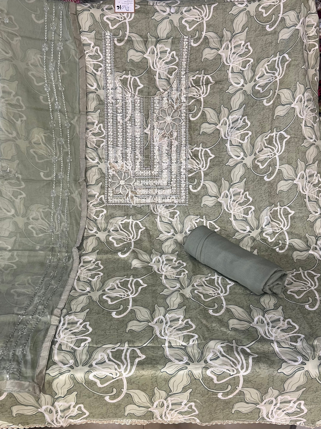 KUSHI DESIGNER UNSTITCHED DRESS MATERIAL-IKNF16