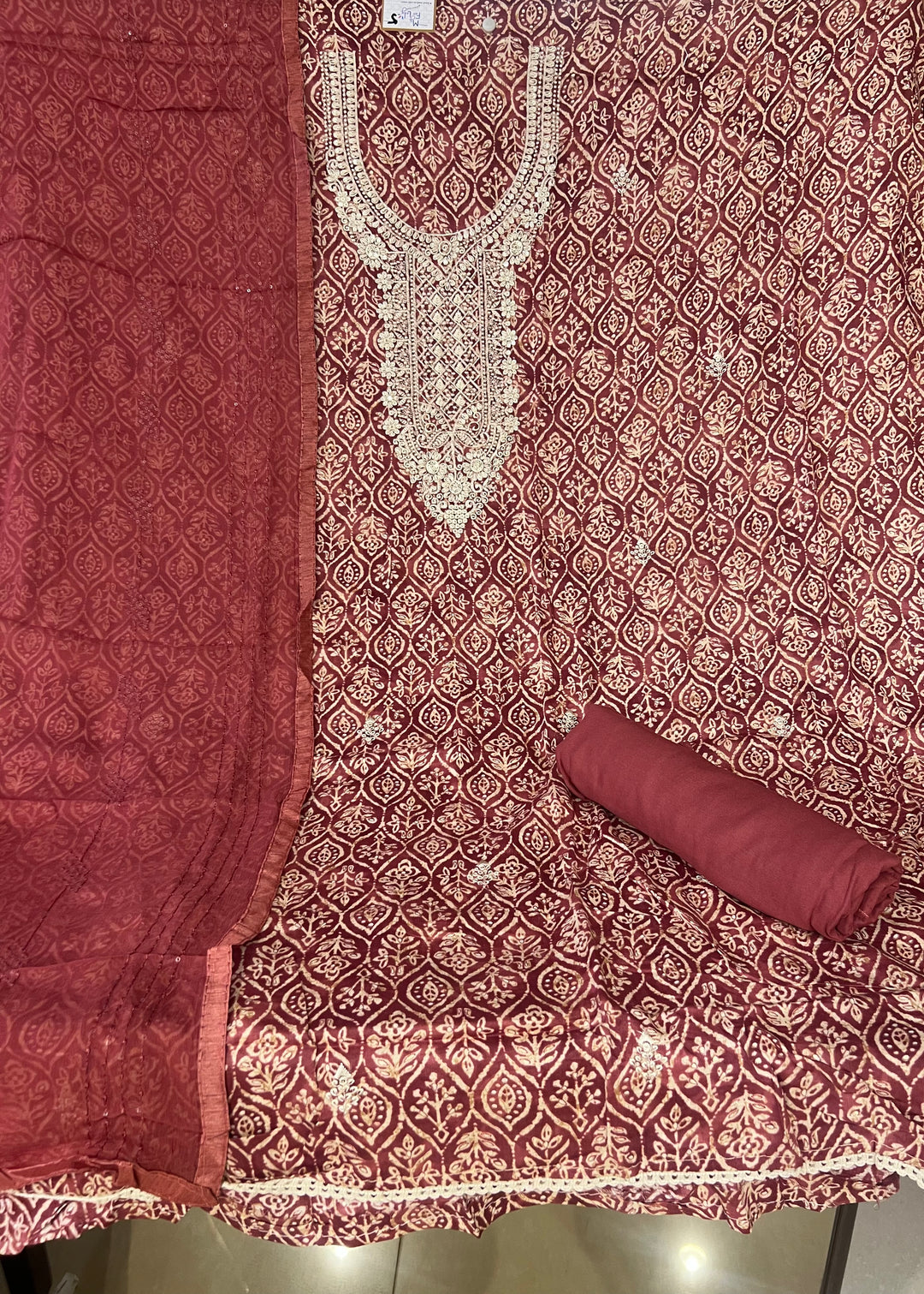 KUSHI DESIGNER UNSTITCHED DRESS MATERIAL-IKNF05