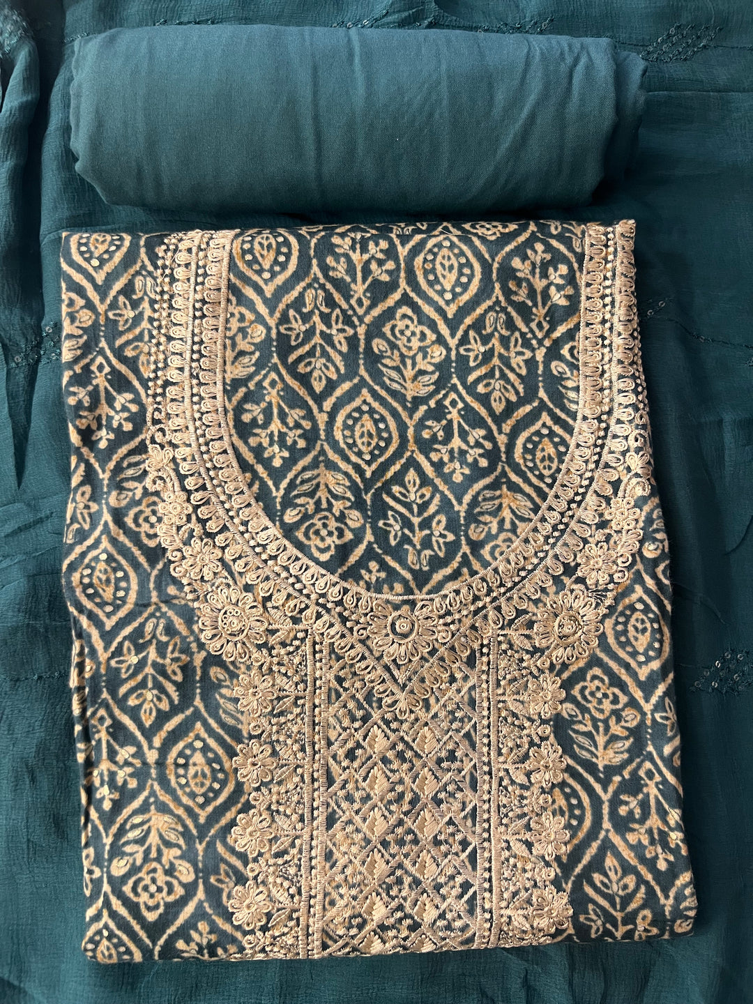 KUSHI DESIGNER UNSTITCHED DRESS MATERIAL-IKNF05