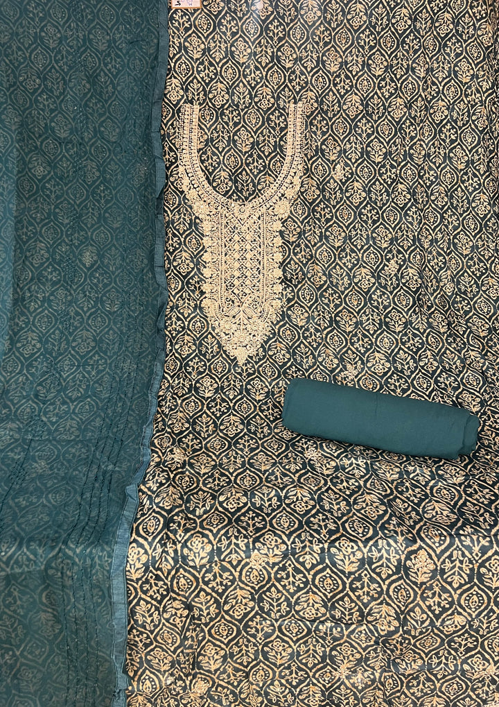 KUSHI DESIGNER UNSTITCHED DRESS MATERIAL-IKNF05