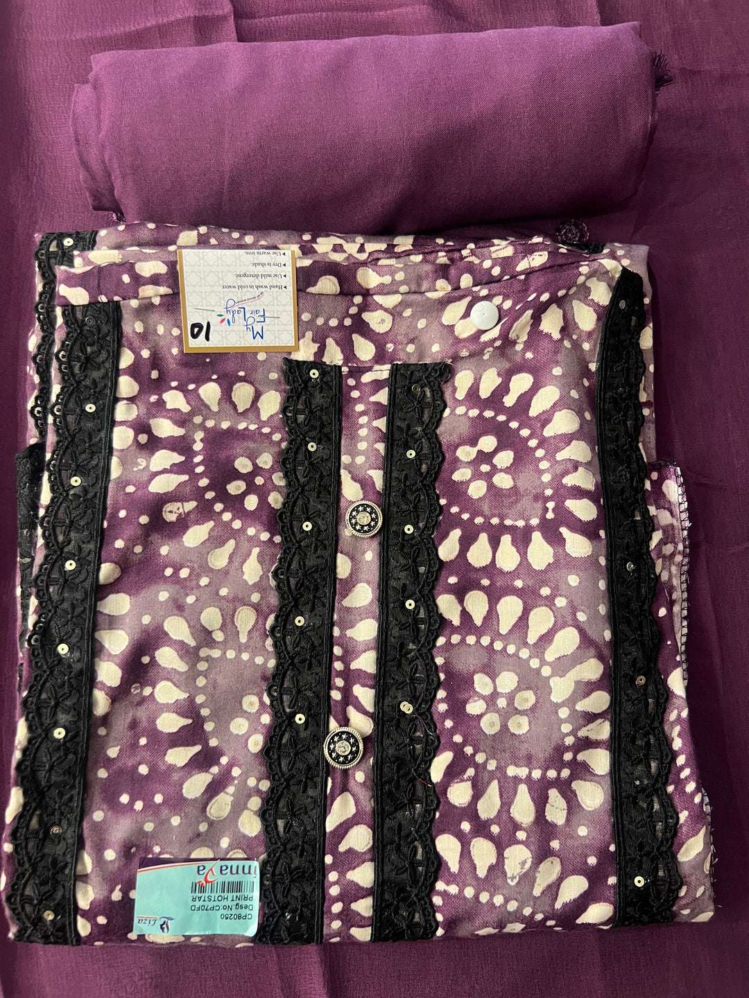 KUSHI DESIGNER UNSTITCHED DRESS MATERIAL-IKDL10