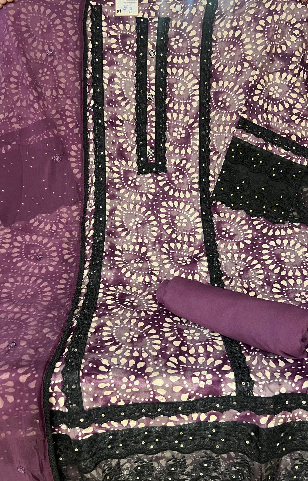 KUSHI DESIGNER UNSTITCHED DRESS MATERIAL-IKDL10