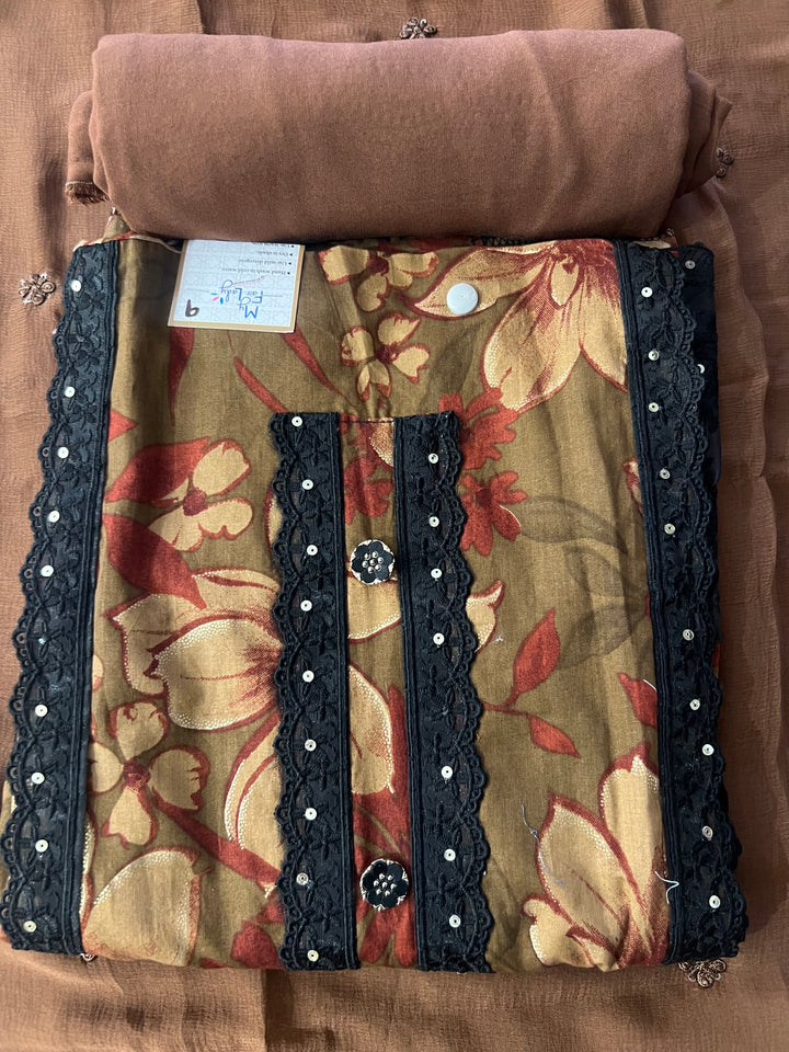 KUSHI DESIGNER UNSTITCHED DRESS MATERIAL- IKLB09