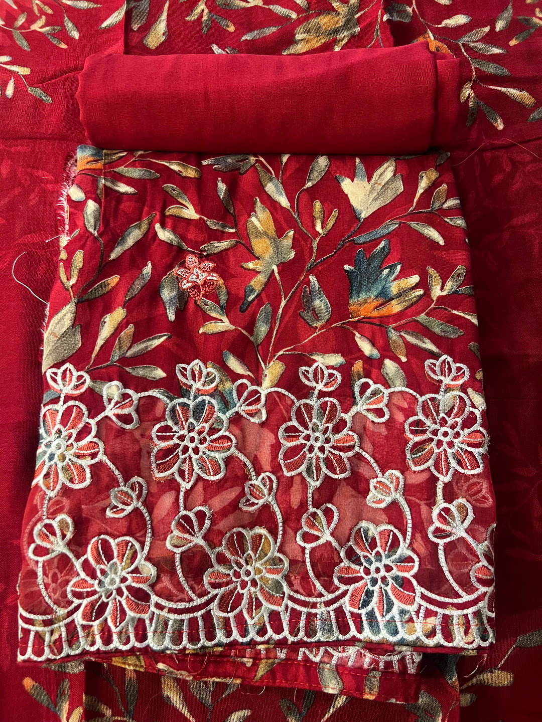 KUSHI DESIGNER UNSTITCHED DRESS MATERIAL- IKNF17
