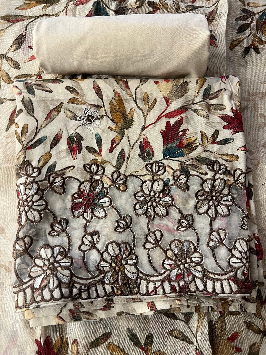 KUSHI DESIGNER UNSTITCHED DRESS MATERIAL- IKNF17