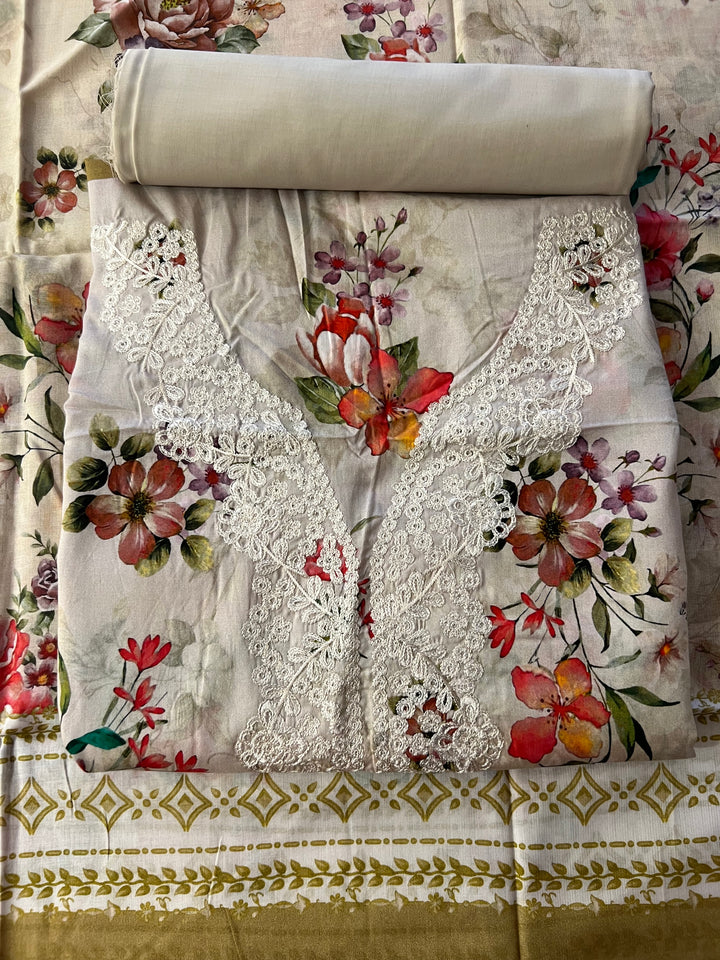 PAKISTANI ORIGINAL KHADI LAWN UNSTITCHED MATERIAL- SRH001