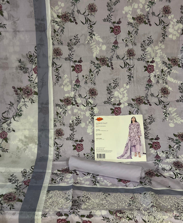 PAKISTANI ORIGINAL KHADI LAWN UNSTITCHED MATERIAL- SRH001