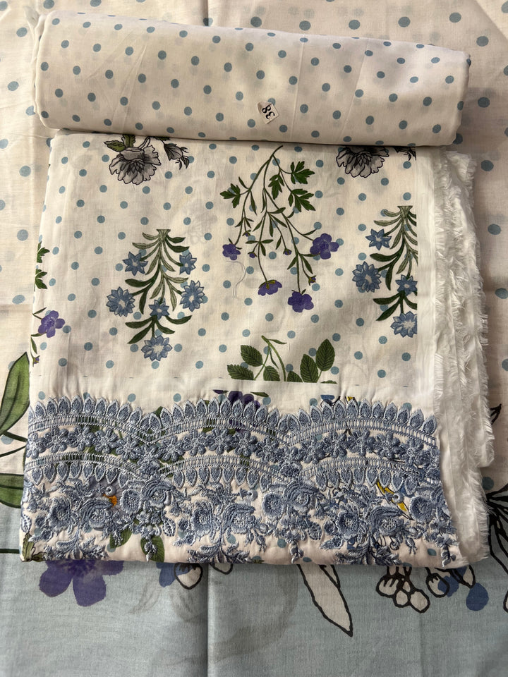 PAKISTANI ORIGINAL KHADI LAWN UNSTITCHED MATERIAL- SRH001