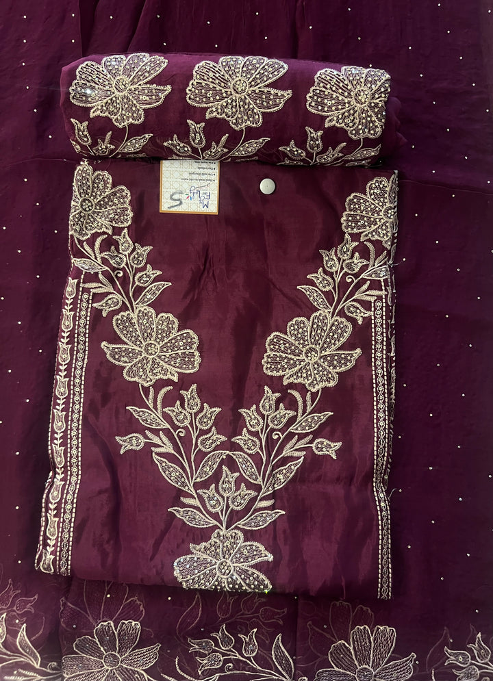 DESIGNER UNSTITCHED DRESS MATERIAL - BTMG05