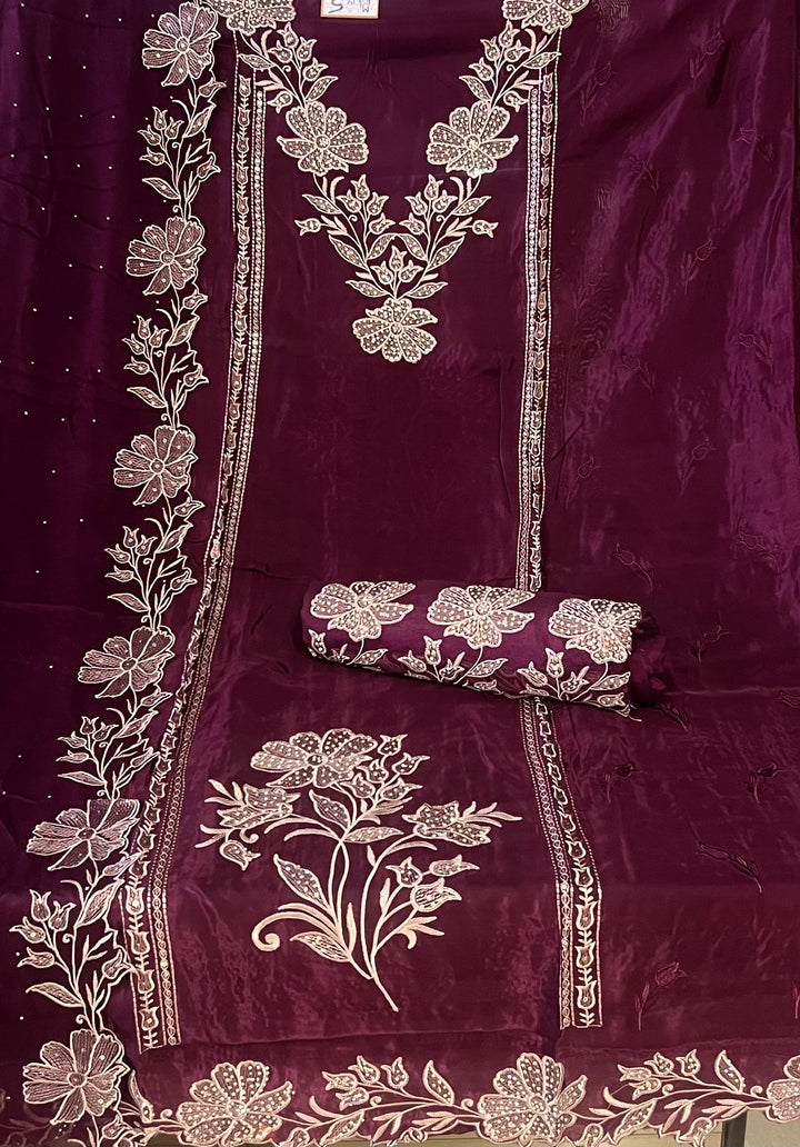 DESIGNER UNSTITCHED DRESS MATERIAL - BTMG05