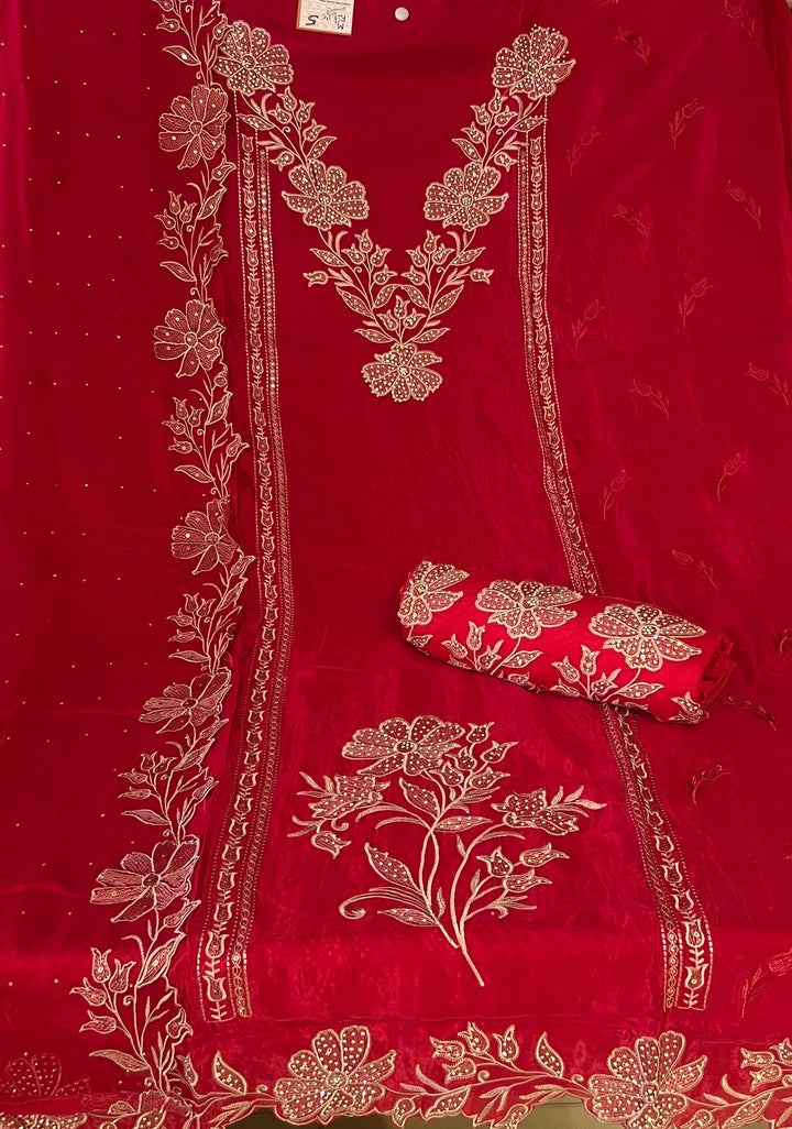 DESIGNER UNSTITCHED DRESS MATERIAL - BTMG05