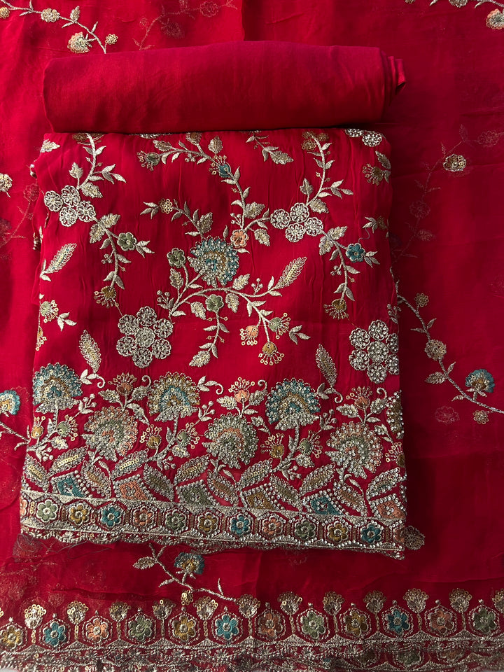 DESIGNER UNSTITCHED DRESS MATERIAL - BTMG02