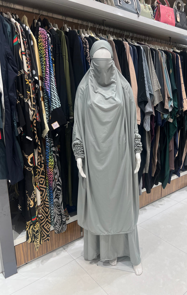 READY MADE TWO PIECE JILBAB FREE SIZE - BJ0037