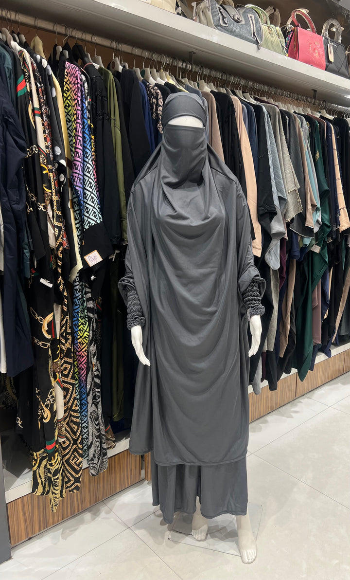 READY MADE TWO PIECE JILBAB FREE SIZE - BJ0037