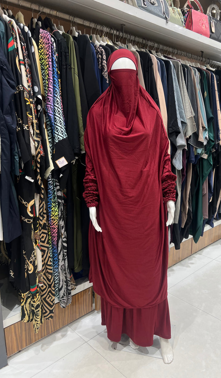 READY MADE TWO PIECE JILBAB FREE SIZE - BJ0037